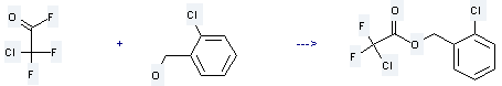 2-Chlorobenzyl alcohol is used to produce 2-chlorobenzyl chlorodifluoroacetate by reaction with chloro-difluoro-acetyl fluoride.